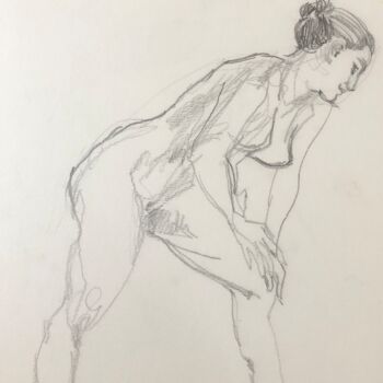 Tekening getiteld "Elle" door Paule Guerin, Origineel Kunstwerk, Potlood