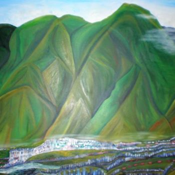 「La montaña del Avil…」というタイトルの絵画 Pauletteによって, オリジナルのアートワーク, オイル