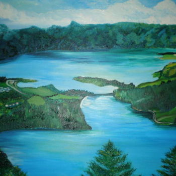 Peinture intitulée "Islas Azores" par Paulette, Œuvre d'art originale, Huile