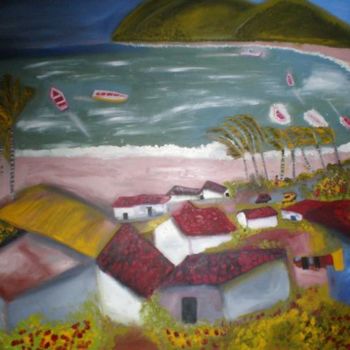 Peinture intitulée "Juan Griego, Isla M…" par Paulette, Œuvre d'art originale, Huile