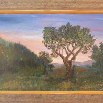 Painting titled "Au pied de mon arbre" by Paulette Marcon, Original Artwork