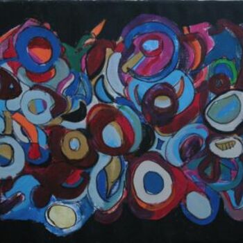 Pintura titulada "multi o's" por Paul Freidin, Obra de arte original, Oleo