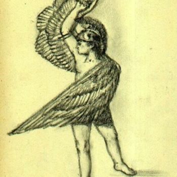 Tekening getiteld "Icarus" door Paul Gosselin, Origineel Kunstwerk, Anders