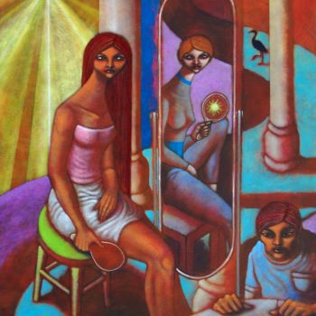 Malerei mit dem Titel "Magbago Man (Despit…" von Paul Hilario, Original-Kunstwerk, Acryl