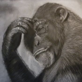 Desenho intitulada "The Thinker" por Paul Horton, Obras de arte originais, Outro