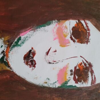 Schilderij getiteld "Sad" door Paulina Waas, Origineel Kunstwerk, Acryl
