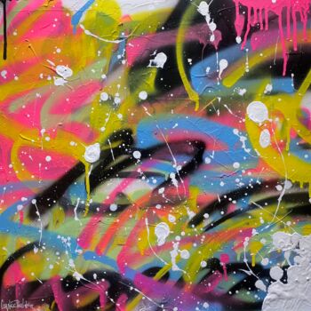 Pintura titulada "Nothing else" por Pauline Cornee, Obra de arte original, Pintura al aerosol Montado en Bastidor de camilla…