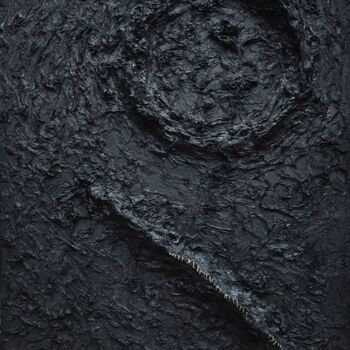 Картина под названием "Impact" - Pauline Della Pera, Подлинное произведение искусства, Папье-маше Установлен на Деревянная р…