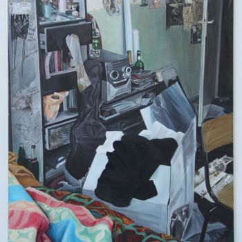 Peinture intitulée "chambre.jpg" par Pauline Riveaux, Œuvre d'art originale