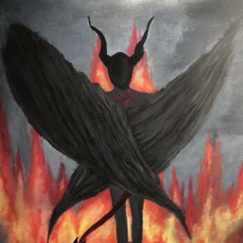 Pittura intitolato "The Fallen Angel" da Pauline Sarrazin (Bloodysea_), Opera d'arte originale, Acrilico