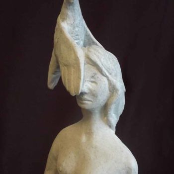 Sculpture titled "Néfertiti" by Pauline Balland, Original Artwork, Stone