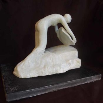 Sculpture titled "L'éveil" by Pauline Balland, Original Artwork, Stone