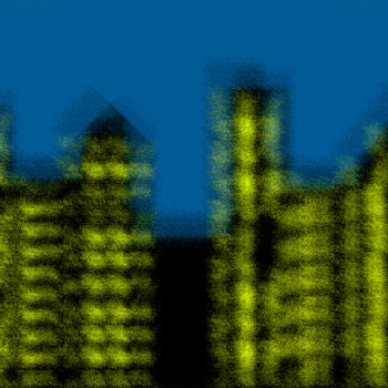 Arts numériques intitulée "City Night Haze #1" par Paul John Collins, Œuvre d'art originale, Travail numérique 2D