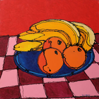 Pittura intitolato "'fruit'" da Paul Megens, Opera d'arte originale, Acrilico Montato su Telaio per barella in legno