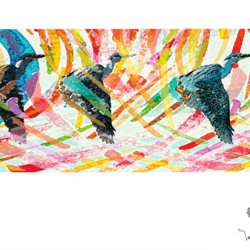 Artes digitais intitulada "voando no turbilhão…" por Paulo Celso Marcondes De Salles, Obras de arte originais, Pintura digit…