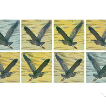 Grafika cyfrowa / sztuka generowana cyfrowo zatytułowany „pássaros voando no…” autorstwa Paulo Celso Marcondes De Salles, Or…