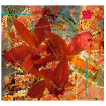 Arts numériques intitulée "orquídea vermelha" par Paulo Celso Marcondes De Salles, Œuvre d'art originale, Peinture numérique