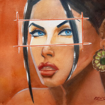 Painting titled "DESEJO A TODA PROVA" by Paulo Di Santoro, Original Artwork, Watercolor