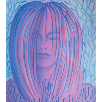 Desenho intitulada "Face Lilás / Lilac…" por Paulo H Vieira, Obras de arte originais, Pastel
