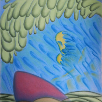 Dessin intitulée "Nas ondas / In the…" par Paulo H Vieira, Œuvre d'art originale, Pastel