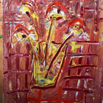 Pittura intitolato "flores1" da Gritodetinta, Opera d'arte originale, Olio