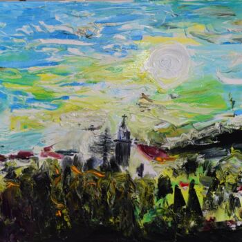Pittura intitolato "nascer sol" da Gritodetinta, Opera d'arte originale, Olio