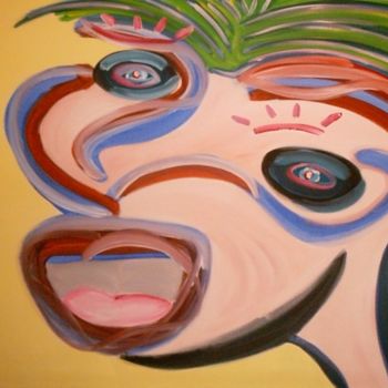 Painting titled "Scream for Haiti" by Paulo Fontinha, Original Artwork