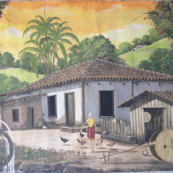 Malerei mit dem Titel "Fazenda" von Edu França, Original-Kunstwerk, Acryl