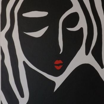 Schilderij getiteld "Peinture de visages…" door Paulo Martin, Origineel Kunstwerk, Acryl