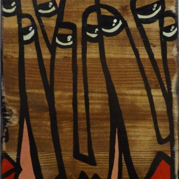 Painting titled "Ellos" by Paulo Martin, Original Artwork, Acrylic Mounted on Wood Panel