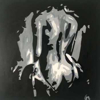 Ζωγραφική με τίτλο "Artist canvas - Nud…" από Paulo Martin, Αυθεντικά έργα τέχνης, Ακρυλικό