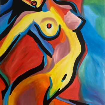 Painting titled "Erotic canvas - Mar…" by Paulo Martin, Original Artwork, Acrylic