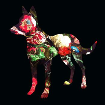 Arte digitale intitolato "Canis Lupus Familia…" da Paulo Vilarinho, Opera d'arte originale, Fotomontaggio