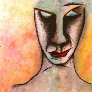 Painting titled "Introspecção" by Paulo Themudo, Original Artwork, Acrylic