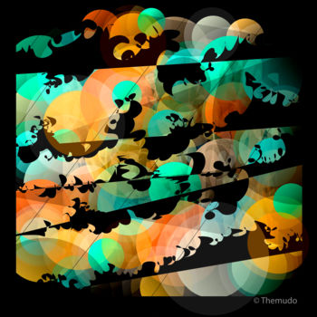 Digital Arts titled "Amongst The Waves" by Paulo Themudo, Original Artwork, Digital Painting