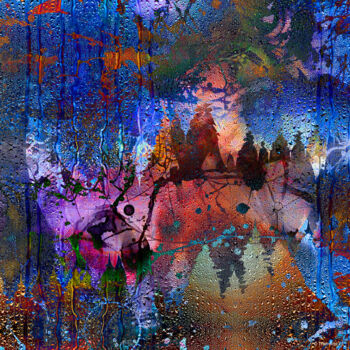 Arts numériques intitulée "Autumn Spiral In Th…" par Paulo Themudo, Œuvre d'art originale, Photo montage Monté sur Châssis e…