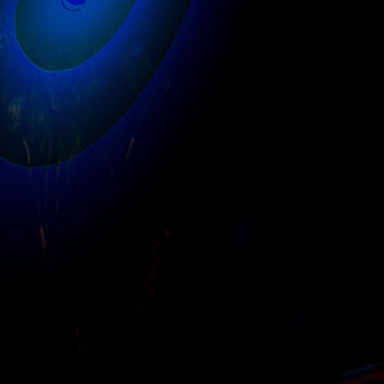 Photographie intitulée "La lune bleue" par Paulous, Œuvre d'art originale, Photographie numérique Monté sur Aluminium