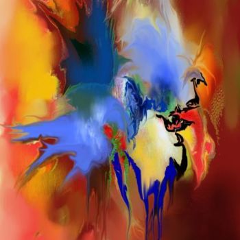 Digitale Kunst mit dem Titel "L'oiseau du paradis" von Paul Surdulescu, Original-Kunstwerk