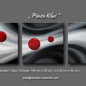 Malerei mit dem Titel "PANTA RHEI" von Acryliks, Original-Kunstwerk, Öl