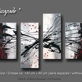 Painting titled "ESCAPADE" by Acryliks, Original Artwork, Oil