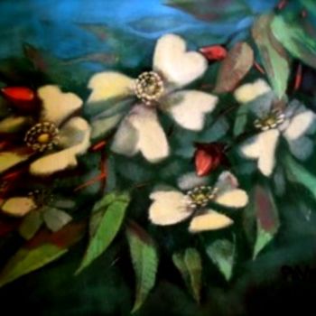 Картина под названием "flowers 1" - Paulus Hoffman, Подлинное произведение искусства, Масло