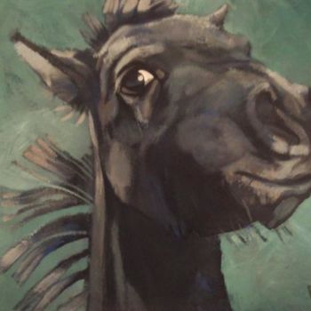 Картина под названием "fun pony" - Paulus Hoffman, Подлинное произведение искусства, Масло