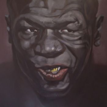 Painting titled "Mike Tyson, the man…" by Paulus Hoffman, Original Artwork, Oil