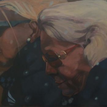Painting titled "two women" by Paulus Hoffman, Original Artwork, Oil