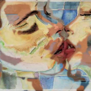 Pittura intitolato "baiser.jpg" da Paulyvalent (Paul Elie), Opera d'arte originale