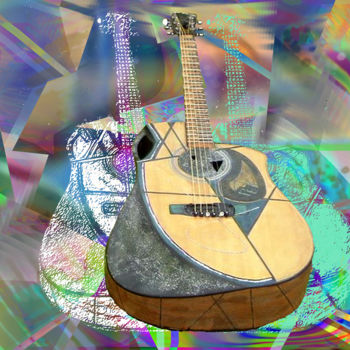 Design getiteld "exploration-guitare" door Paulyvalent (Paul Elie), Origineel Kunstwerk