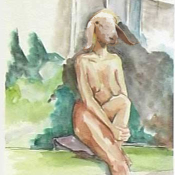 Peinture intitulée "personage nue BD" par Paulyvalent (Paul Elie), Œuvre d'art originale