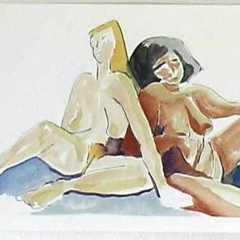 Pintura intitulada "copines" por Paulyvalent (Paul Elie), Obras de arte originais