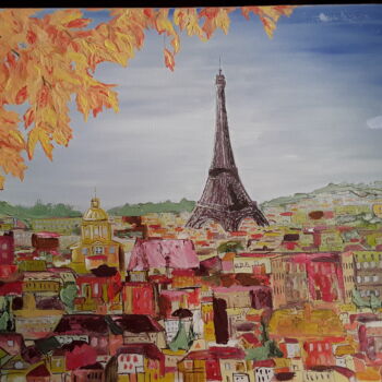 Schilderij getiteld ""Париж"" door Pavel Ambul, Origineel Kunstwerk, Olie