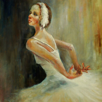 Painting titled "Efface" by Pavel Filin, Original Artwork, Oil Mounted on Wood Stretcher frame
